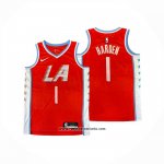 Camiseta Los Angeles Clippers James Harden NO 1 Ciudad 2025-26 Rojo